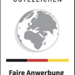 Logo RAL seal of approval for fair recruitment in the care sector in Germany