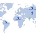 Worldmap of K&K Talents locations in English
